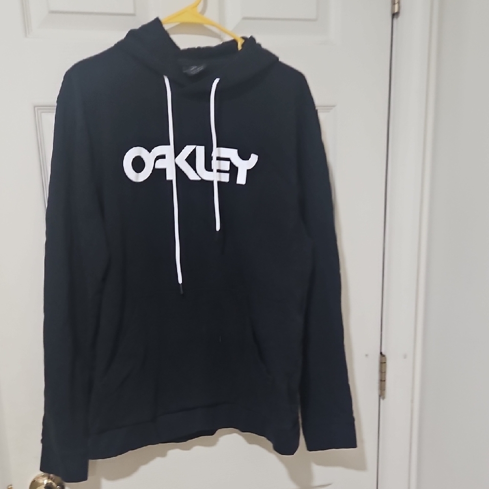 Oakley Black Hoodie with White Logo Sz XL